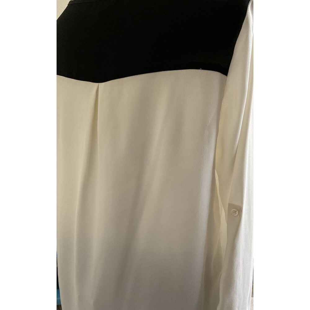 Ann Taylor Petites, Women’s Blouse, Long-Sleeve, Ivory And Black, Size: MP - Picture 4 of 6